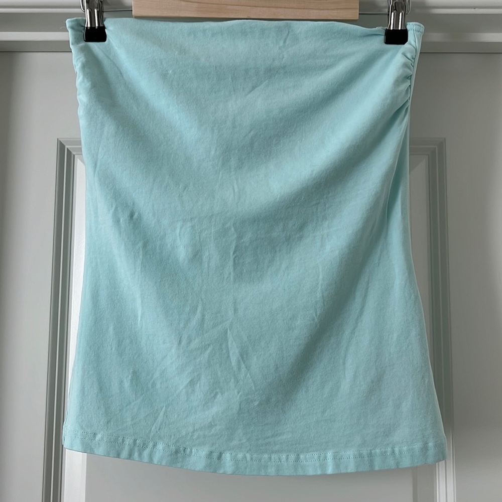 H&M baby blue tube top